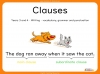 Clauses - Years 3 and 4 Teaching Resources (slide 1/19)